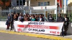 Protest at the Polish Embassy in Athens